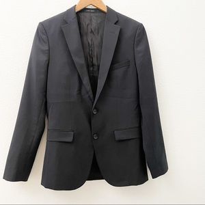Zara Man dark blue tailored fit blazer suit jacket